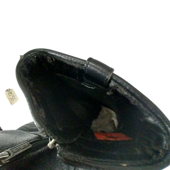 Harley-Davidson Black Leather Buckle Ankle Boots - Picture 11 of 13